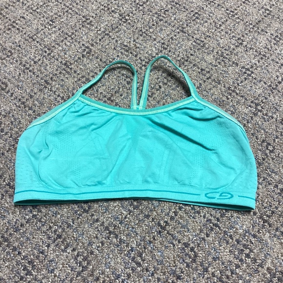 $5 Bundled * Champion Teal Blue Racerback Sports Bra * Size Girls Large - Picture 1 of 7